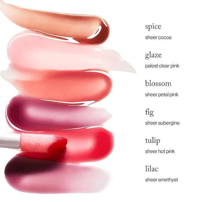 goop Beauty Hydra-Barrier Gel Gloss | Hydrating Lip Gloss to Moisturize & Plump Lips | Hyaluronic Acid & Vitamin E | Fig - Sheer Aubergine | 0.13 oz