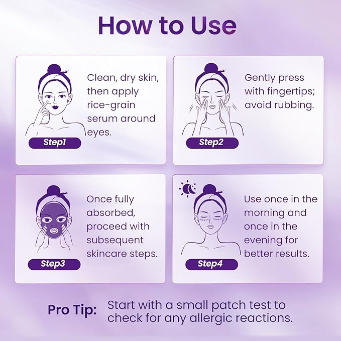 Caffeine & Retinol Under Eye Serum – Dermatologist-Tested, Fast Absorbing, Correction for Puffy Eye Bags Fine Lines Dark Circles Wrinkles While Providing Moisturizing Care