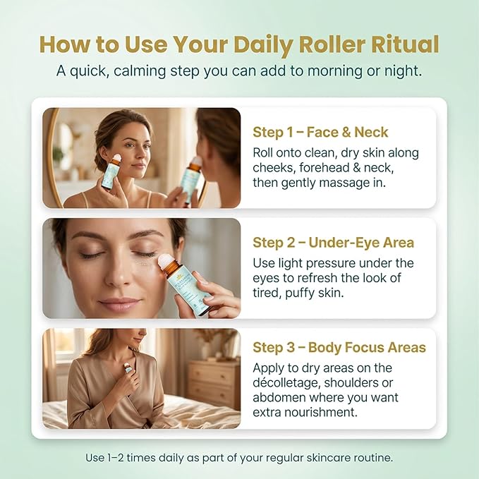 Peehss Frankincense and Castor Oil Roll On, Rose Quartz Roller, 100% Pure, Organic, Cold-Pressed for Face & Neck, Soothing Moisturizing Oil Helps Firms Skin Feel Soft Smooth & Nourished, 1.7 fl oz (1)