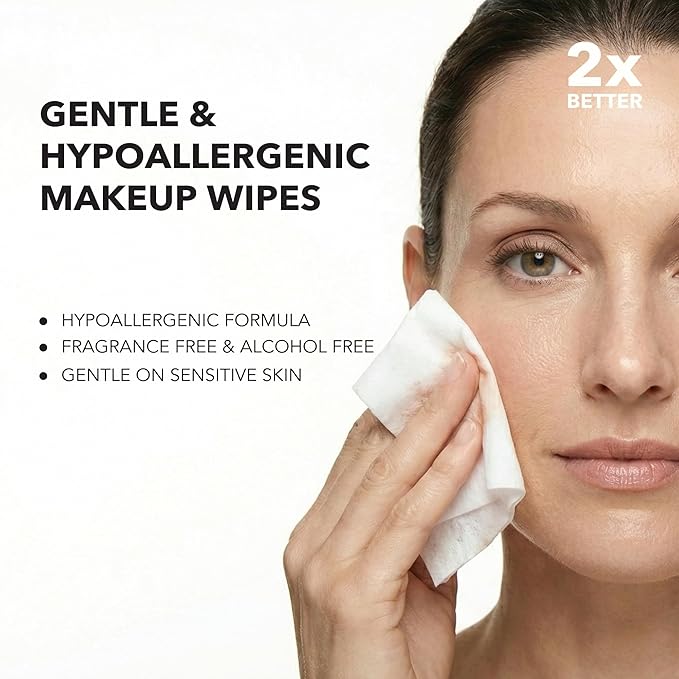 mivida Hypoallergenic Mini Pack Makeup Remover Wipes Bulk with Vitamin E, Alcohol Free, Fragrance Free Makeup Wipes for Sensitive Skin, Travel Size - 5 Bags of 10 Packs (400 Total Count)