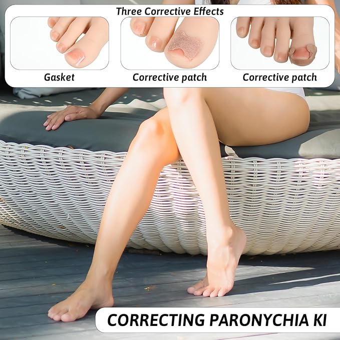 Professional Ingrown Toenail Corrector Set with Ingrown Toenail Strips, Curved Toenails Corrector Patch, Painless File and Lifter Pedicure Tools, Ingrowns Toenails Tools for Women and Man