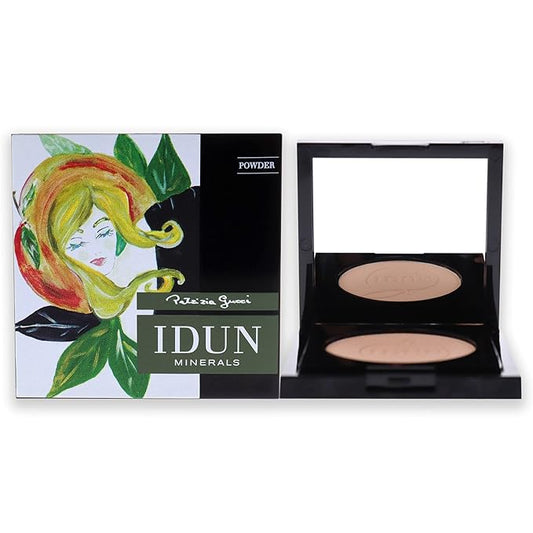 IDUN Minerals Setting Finishing Powder - Natural, Pigmented, Full Coverage Formula - Semi-Matte Finish - Velvety and Smooth Pressed - Cruelty Free, Vegan Makeup - Ljuvlig 531 Light Neutral - 0.12 oz