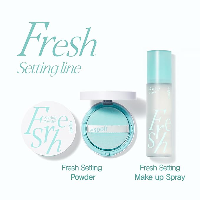 Espoir Fresh Setting Powder | Vegan Translucent Finish Powder with Hyaluronic Acid, Long-lasting & Poreless Makeup, Lightweight Layering, On-the-Go Design with Microfiber Puff, Cruelty-free, 0.31 oz