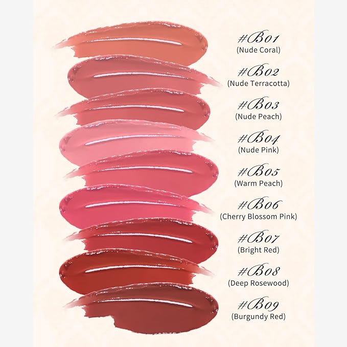 Flower Knows Swan Ballet Shine Lipstick,Hydrating Solid Lip Gloss,Moisturizing Red Tinted Lip Balm-Long Lasting Lip Gloss in Balm for Girls&Women(B08 Dancing Shoes)