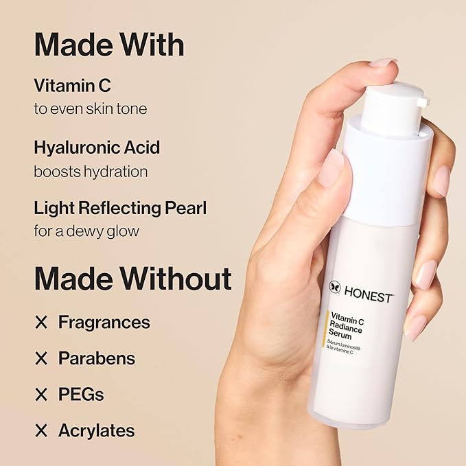 Honest Beauty The Icons Skincare Trio Travel Kit, Mini Hydrogel Cream, Gentle Gel Cleanser, Vitamin C Radiance Serum for Sensitive Skin, Vegan