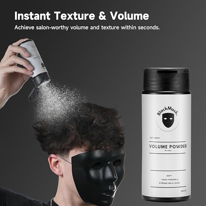 Texture Powder for Men, Easy to Apply - Instantly Adds Texture & Volume, All-Natural Ingredients, Strong Hold, Hair Powder for Men (Pack of 3)