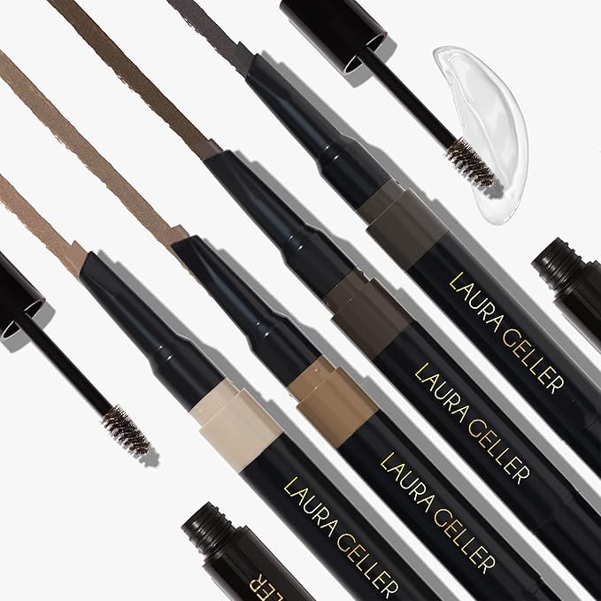LAURA GELLER NEW YORK Sculpt-n-Stay Waterproof Brow Pencil & Gel- Soft Black