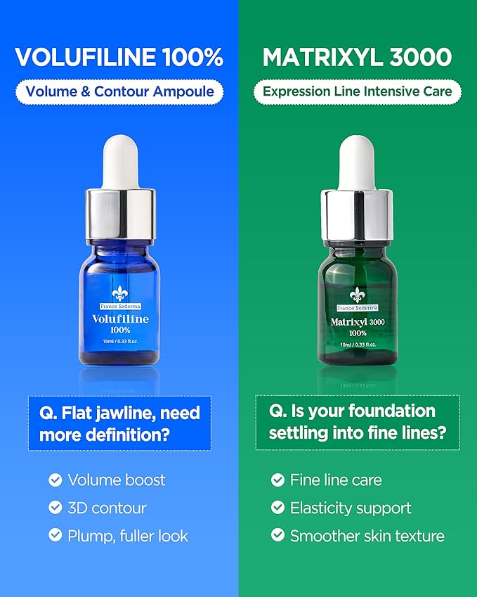 Volufiline™ Booster Serum [2-Pack Value] (10ml x 2) – Sederma France Cosmetic Active | Helps Skin Look Plumper & Firmer | Mix-In Ampoule for Face Neck Body | Oil-Essence