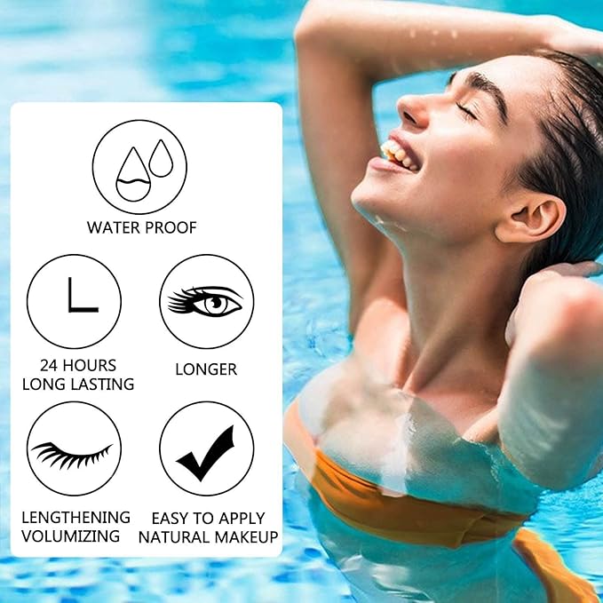 Brown Mascara Lashes Waterproof Fast Dry Eyelashes Eye Makeup Volumizing Lengthening Defining Curling Multiplying Buildable Formula