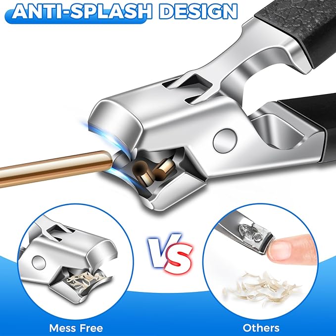 2026 Toenail Clippers for Thick Toenails for Seniors, Large Angled Toe Nail Clippers for Thick Nails for Men, Heavy Duty Professional Ingrown Toenail Clippers Long Handle Nail Clippers with Catcher
