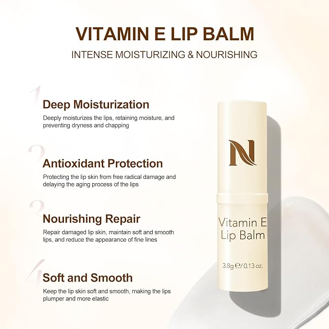 Neutriherbs Vitamin E Lip Balm Lipstick for Women, Moisturizing Lip stick Beauty Makeup Long-Lasting Rose Honey Stick Gloss Lip Balm 0.13 Fl Oz