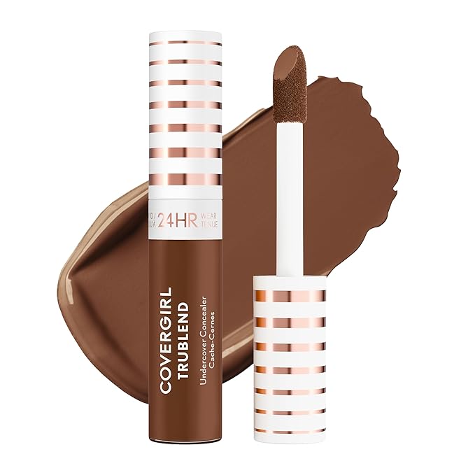 COVERGIRL TruBlend Undercover Concealer, Buildable, Full Coverage, 24-Hour Wear, Matte Finish - D500 Deep Golden
