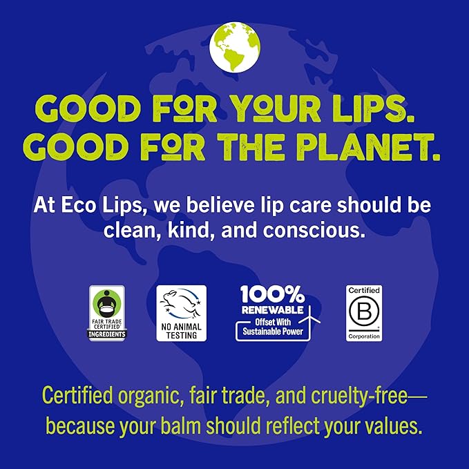 Eco Lips Classic Sport Broad Spectrum Sunscreen Lip Balm 6-Pack - Made in USA (Classic Vanilla SPF 30)
