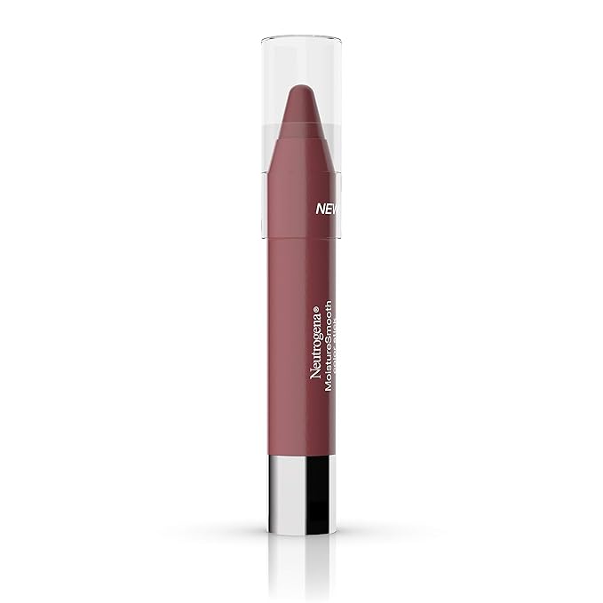 Neutrogena MoistureSmooth Color Stick for Lips, Moisturizing and Conditioning Lipstick with a Balm-Like Formula, Nourishing Shea Butter and Fruit Extracts, 100 Pink Nude, 011 oz Pack of 1