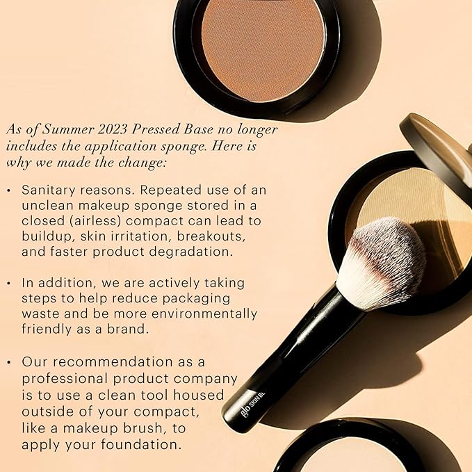 Glo Skin Beauty Pressed Base Powder Foundation Makeup (Chestnut Medium) - Flawless Coverage for a Radiant Natural, Second-Skin Finish