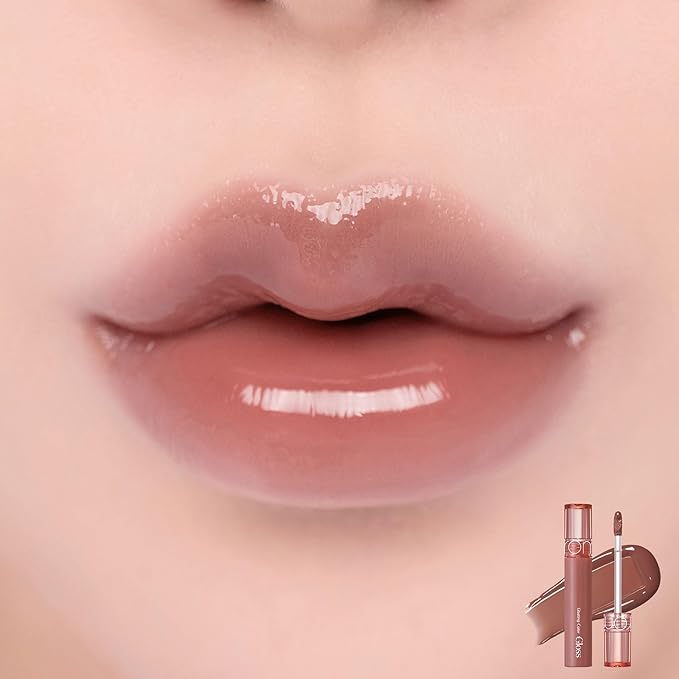 rom&nd GLASTING COLOR GLOSS 06 Deepen Moor | Viral K-Beauty Lip Tint for Mirror Shine & Plump Lips | Non-Sticky, Long-Lasting Hydration & Natural Brownish Hue