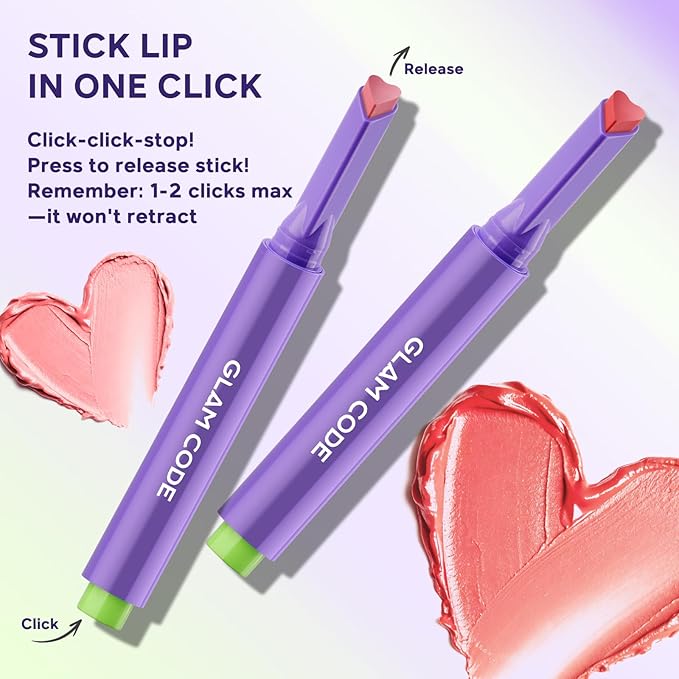 Glam Code Tinted Lip Balm Trio, Moisturizing Lipstick with Shea Butter, Hydrating Lip Makeup Set for Women & Girls, Vegan Formula, Cream Finish, Cruelty-free (3-Count, 01)