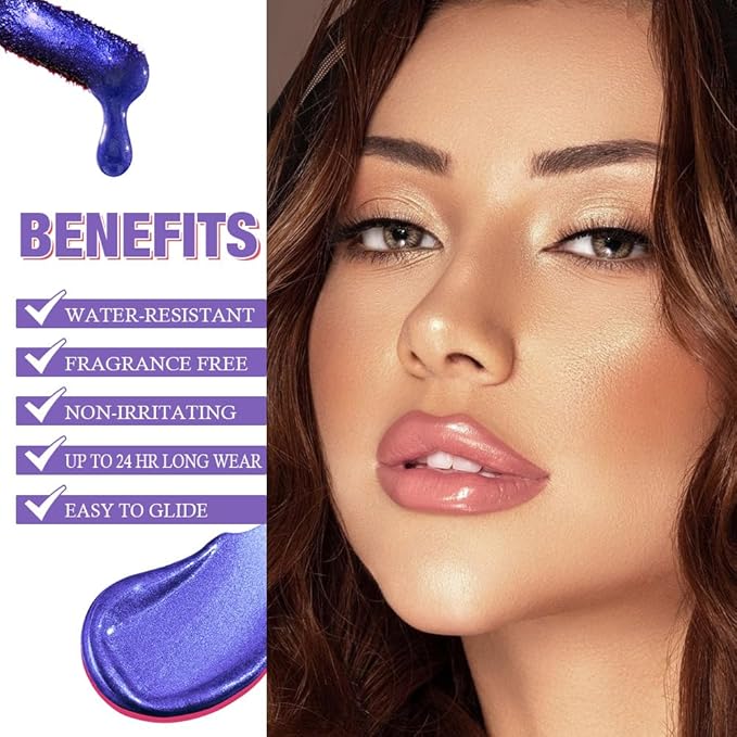 Matte Lip Stain Peel Off Lip liner Tattoo, Fuchsia Liquid Lips Gloss Peel Off Masque, for Women Long Lasting Waterproof Lipstick Lip Tint Stain, Transfer-proof for All Skin Types 04#