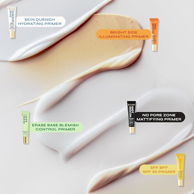 Milani Face Primer for Makeup - Bright Side Brightening & Illuminating Primer with Vitamin C, Squalane & Jojoba Oil, 1.0 Fl. Oz