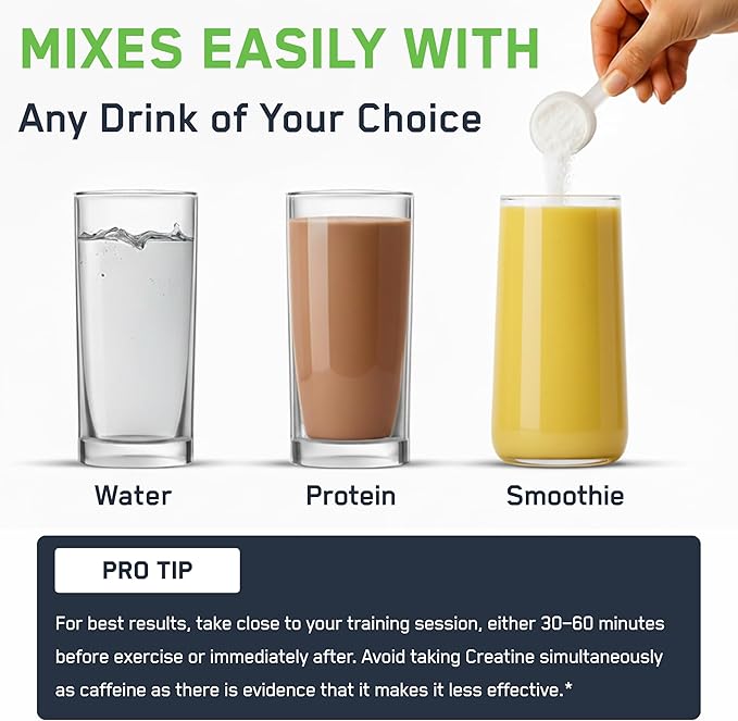 SteelFit Creapure Creatine Monohydrate Powder, Unflavored - German Micronized Creatine Powder for Men & Women - Gym Workout Nutritional Supplements for Muscle Gain, Brain Health & Strength Building