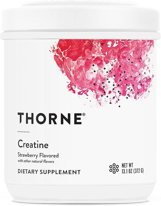 THORNE Creatine - Micronized Creatine Monohydrate Powder - Support for Muscles & Cognitive Function* - for Women & Men - Strawberry - NSF Certified for Sport - 5 g per Serving - 60 Servings