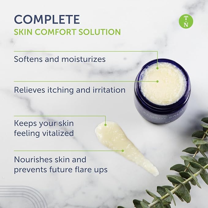 Truremedy Naturals Remedy Balm with Tea Tree Oil, 2 oz - Soothing Moisturizer for Rough Areas - Nourishing Foot and Body Balm with Tea Tree, Lavender, and Eucalyptus