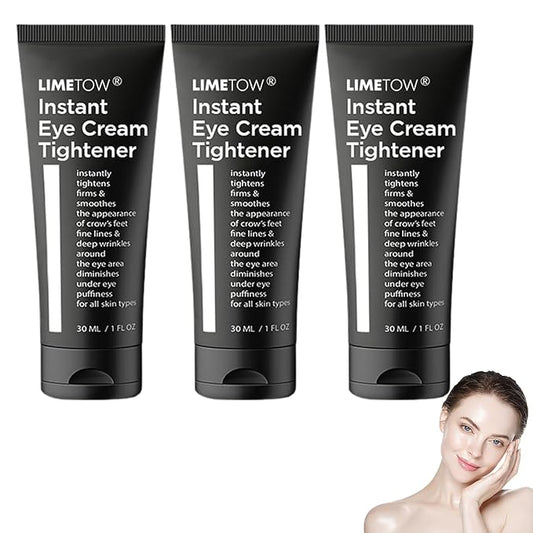 LIMETOW Instant Eye Cream Tightener, Anti Aging Eye Cream For Dark Circles, Puffiness & Bags, Reduce Wrinkles, Fine Lines, Moisturizating Skin, Suitable for All Skin Types (3 Pack)