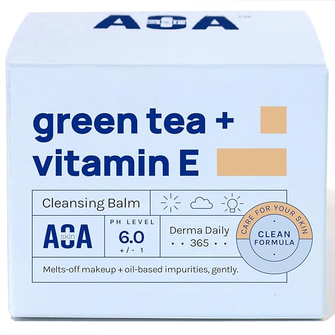 AOA STUDIO Green Tea & Vitamin E Cleansing Balm, Waterproof Makeup Remover, Oil Based Makeup Remover, K beauty Skin Care, Soothing and Brightening for All Skin Types, 3.38 Fl Oz, 100 ml