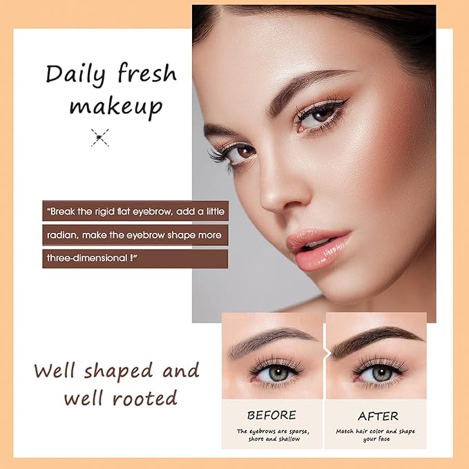 Waterproof Eyebrow Pencil Dark Brown, Premium Triangular Tip Eye brow Pencil Brn with Spoolie Brush, Longwearing for Perfect Brows, Professional, Precision, Benefit Eyebrow Pencil, O'CHEAL