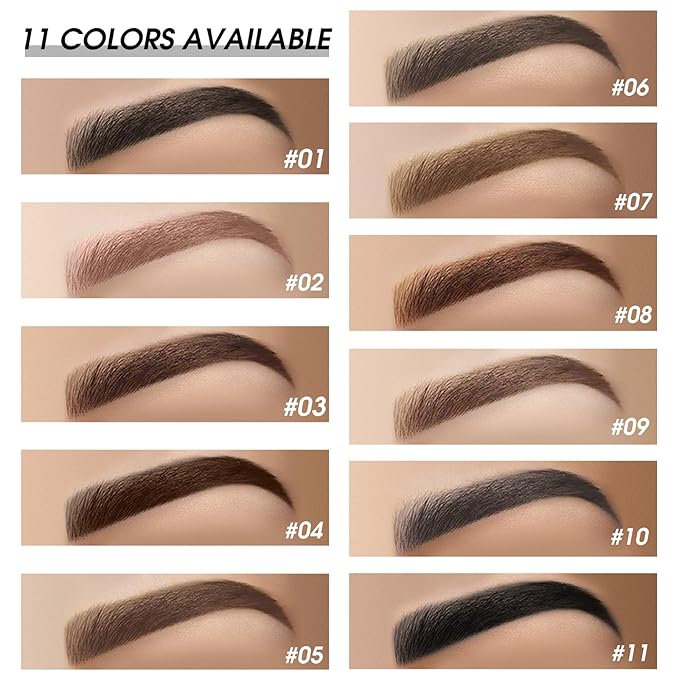 BEFIVECOK 2Pcs Brow Pomade Set with Dual-ended Eyebrow Brush, High pigment Water proof Natural finish Eyebrow Makeup Set with Eyebrow Brush for Women and Girls（09#）