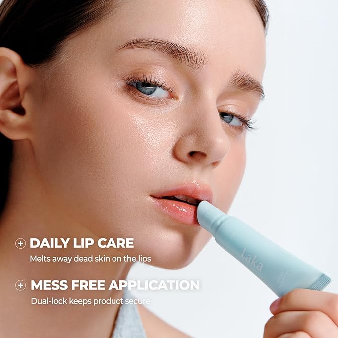 Laka Soothing Prep Lip Mask, 10ml/0.33 fl.oz, Cooling Peel-Off Lip Mask, Jelly tip for Hygienic & Easy Application, Hydrate, Vegan, Lip Care, K-Beauty