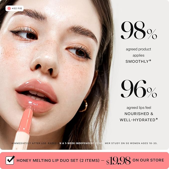 Nature Republic HONEY MELTING LIP (02 FIG) SOFT LIP STICK, Hydrating Gloss, Moisturizing balms, Sheer tint, Shine & Nude, Glowy Finish, korean make up, Stocking Stuffers