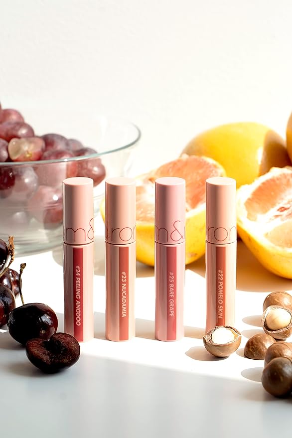 rom&nd Juicy Lasting Tint 24 PEELING ANGDOO, Vivid color, & Glossy Finish, Long-lasting, MLBB, moisturizing, Highly-Pigmented, Clear Natural Makeup, Lip for Daily Use, K-beauty, 5.5g / 0.2 oz