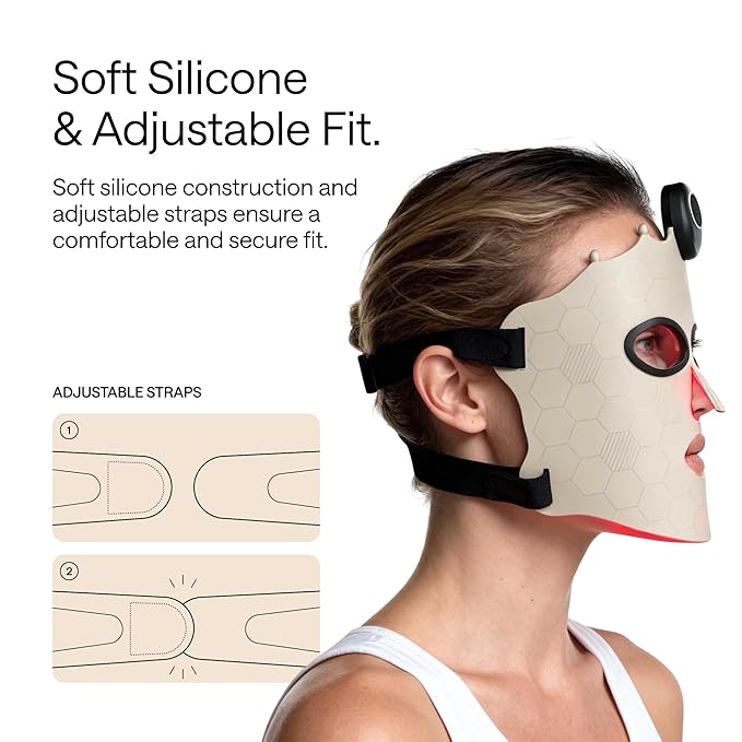 Ulike ReGlow Lite LED Mask With 3 Modes for Anti-Acne & Anti-Aging, Powerful LED Beads With Red, Blue and Mixed Light, 3D Facial Comfort Fit, Red Light Therapy Skin Care At Home