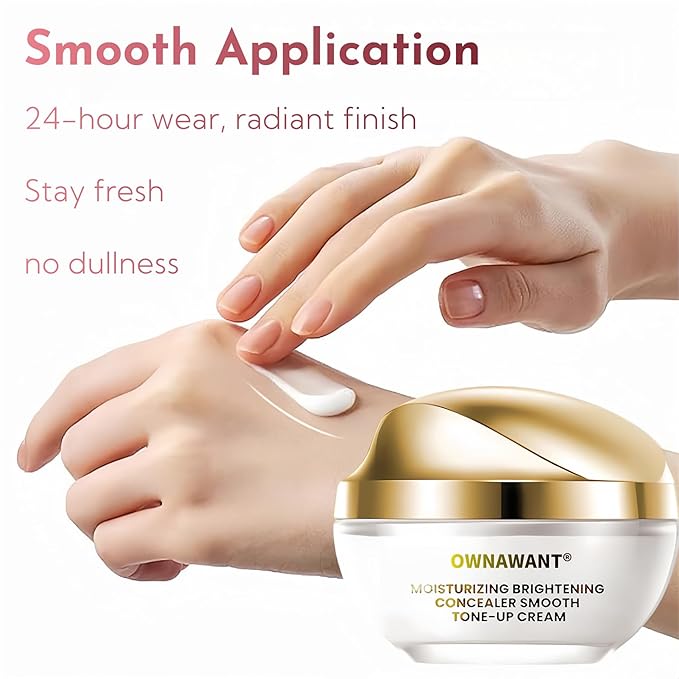 ownawant crema de maquillaje, Moisturizer brightening concealer smooth, tone up cream (2PCS)