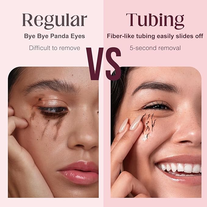 Unidollss Tubing Mascara Brown Length & Volume with Lash-Nourishing Formula, Lash Extension Effect, Smudge-Proof, No Clumps, Washable, Safe for Sensitive Eyes, Perfect for Light Hair & Older Women