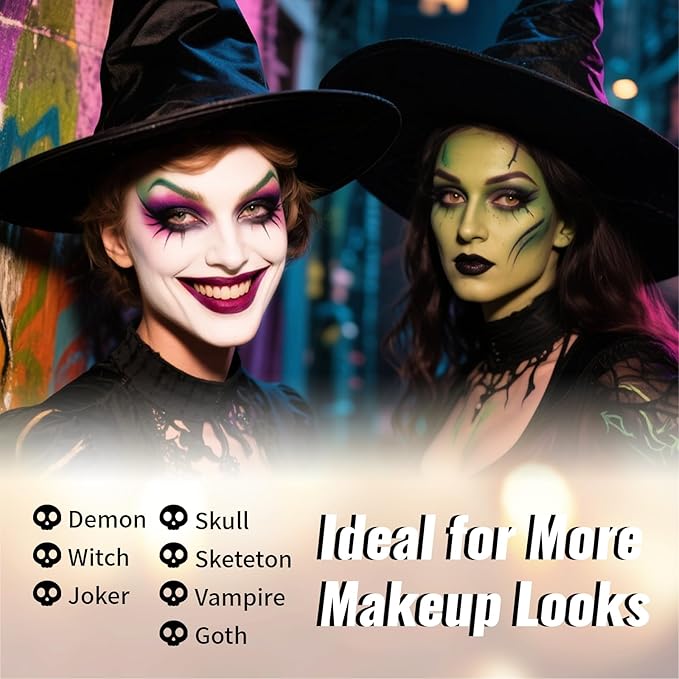 White Oil Based Face Body Paint Stick, Non-toxic Full-coverage Face Painting for Halloween Cosplay Joker Zombie Vampire Skeleton Clown Makeup, Waterproof Cream White Body Painting for Adults