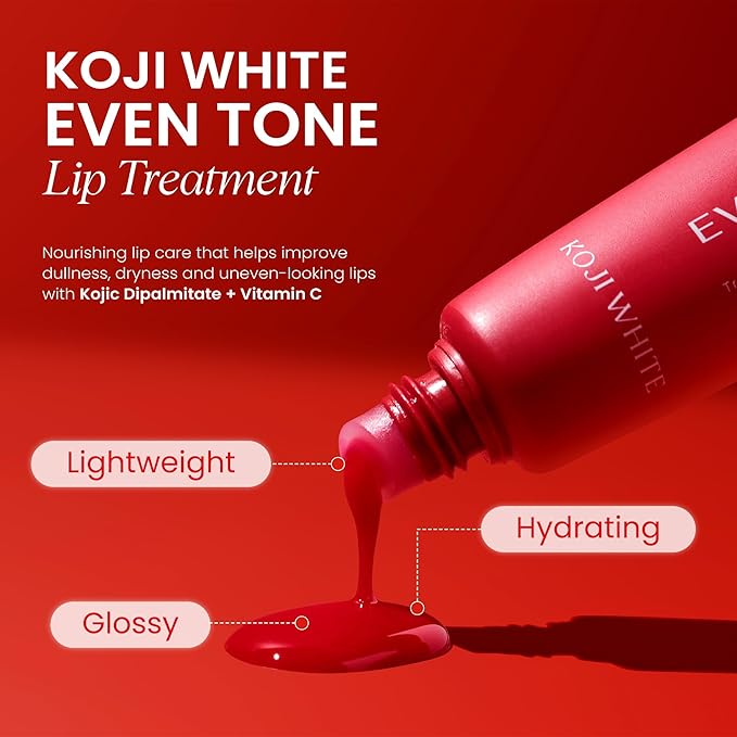 Koji White Lip Discoloration Treatment for Dark Lips | Smokers, Moisturizer & Hydrating Lip Balm with 1% Kojic Acid, Hyaluronic Acid, Vitamin C, Carrot Oil - Beeswax-Free, Vegan Chapstick, 0.23 Fl Oz