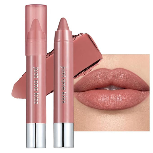 Hydrating Lipstick Cream Lip Crayon, Moisturizing Long-lasting Waterproof Stick for Women, High-Pigment Smooth Lip Liner & Tinted Lip Balm in One, Buildable Color with Natural Gloss Finish, 01