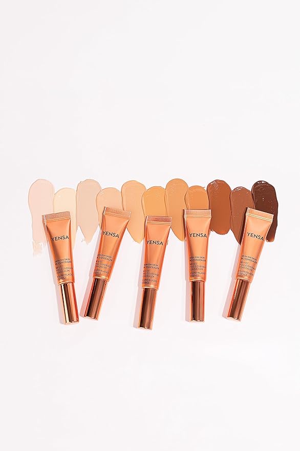 YENSA Skin On Skin BB + CC Full Coverage Concealer - Color Correcting Serum Concealer - Creaseless & Brightening Formula with Hyaluronic Acid & Superfood Complex - Light Neutral (0.34 Fl oz)