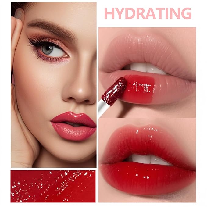Eakroo 6 Colors Lip Tint Stain Mini Liquid Lipstick, Lip Gloss for Women, Blush for Cheeks, Lip Stain Long Lasting Waterproof, Lip Makeup, Cute Stuff, Non-Stick Cup, High Pigment, Vivid Color