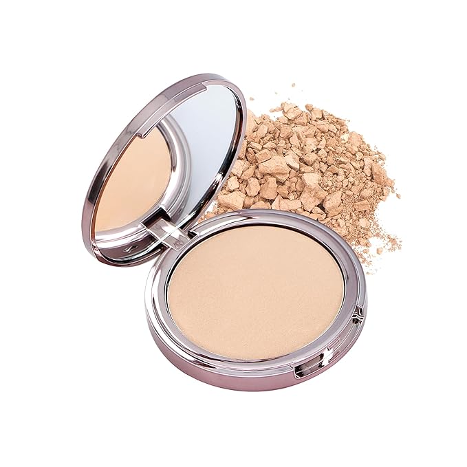 Girlactik Luminous Face Powder – Radiant Finish Pressed Powder for Natural Glow & Smooth Skin – Lightweight, Buildable Setting & Finishing Powder | Vegan, Cruelty-Free Compact (Fair)