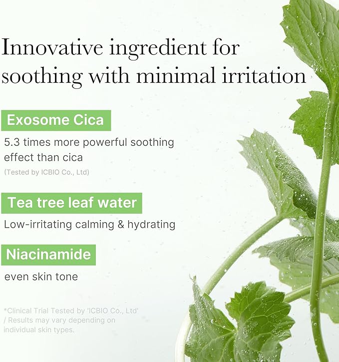 medicube Toner Pads Exosome CICA Tea Tree Calming Toner Pad for Sensitive Skin | Centella Asiatica for Redness, Breakouts | Low-irritating & Hydrating Care | Korean Skincare, 100 Pads (1 Pack)