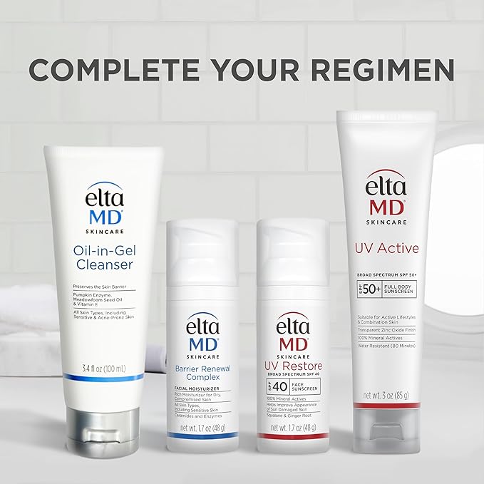 EltaMD UV Restore,Face Sunscreen, SPF 40, Mineral Sunscreen for Sun Damaged Skin Repair, Anti-Aging Zinc Oxide Sunscreen Formula
