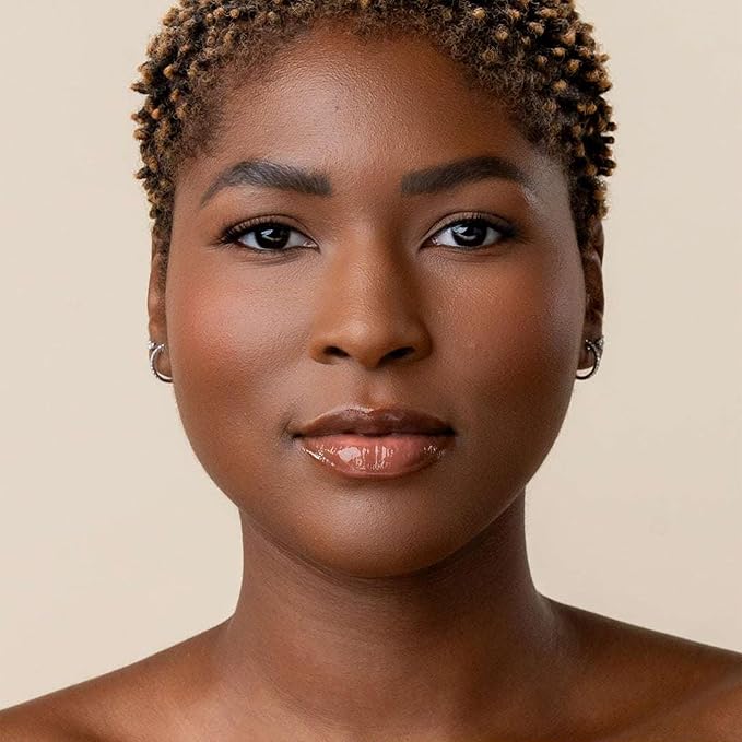 Silly George Lip Gloss Revival - Glossy Hydrating Glaze with Peptides, Shea Butter, & Moisturizing Argan, Macadamia, Babassu Oil for Dry Lips, Clean Beauty Products, Veil, 15ml Tubes