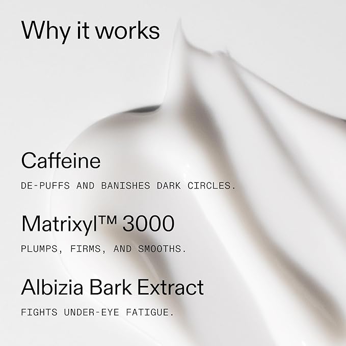 The INKEY List Caffeine Eye Cream, Reduce Eye Puffiness and Dark Circle, Blur Fine Lines, 0.5 fl oz