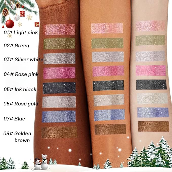 Sparkly Eyeshadow Palette for Women, Single Monochrome Eye Shadow Makeup, Shiny Pressed Cream Powder, Blendable Natural sombras para ojos, Holographic,Vegan,Travel (01-Glitter-Light Pink)
