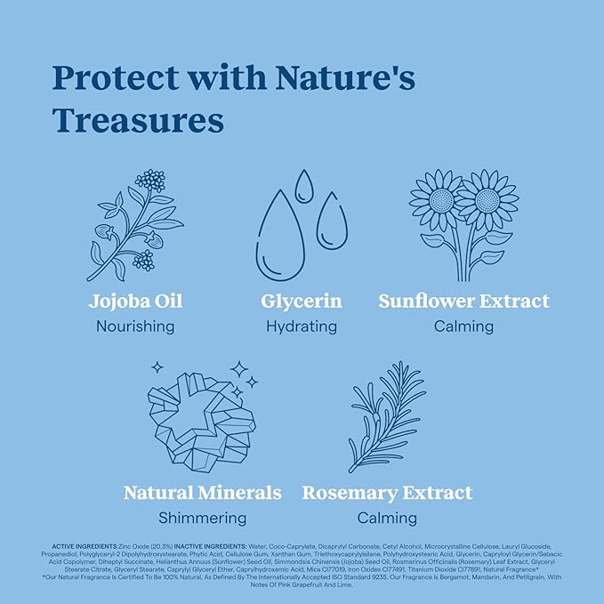 Kinfield Sunglow - Mineral Sunscreen for Face - SPF 35 - Luminizing Tint - 100% Natural Fragrance, Reef-Safe and Cruelty-free Skincare - 2.0 oz / 60 g