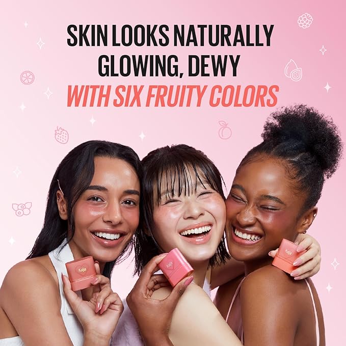 KAJA Cheek & Lip - Dewy Bar 05 Cranberry Cooler | Creamy Blusher and Balm Multi-Stick, 45% Moisturizing Oil, Apple Extract, Vitamin-Hyaluronic Acid Infused, High Shine, Non-Sticky, Easy Blending, 10g