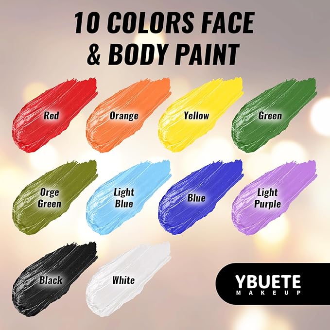 Red Oil Based Face Body Paint Stick, Non-toxic Full-coverage Face Painting for Halloween Cosplay SFX Makeup Clown Joker Demon Vampire, Waterproof Cream Red Eye Black Stick for Costumes Party